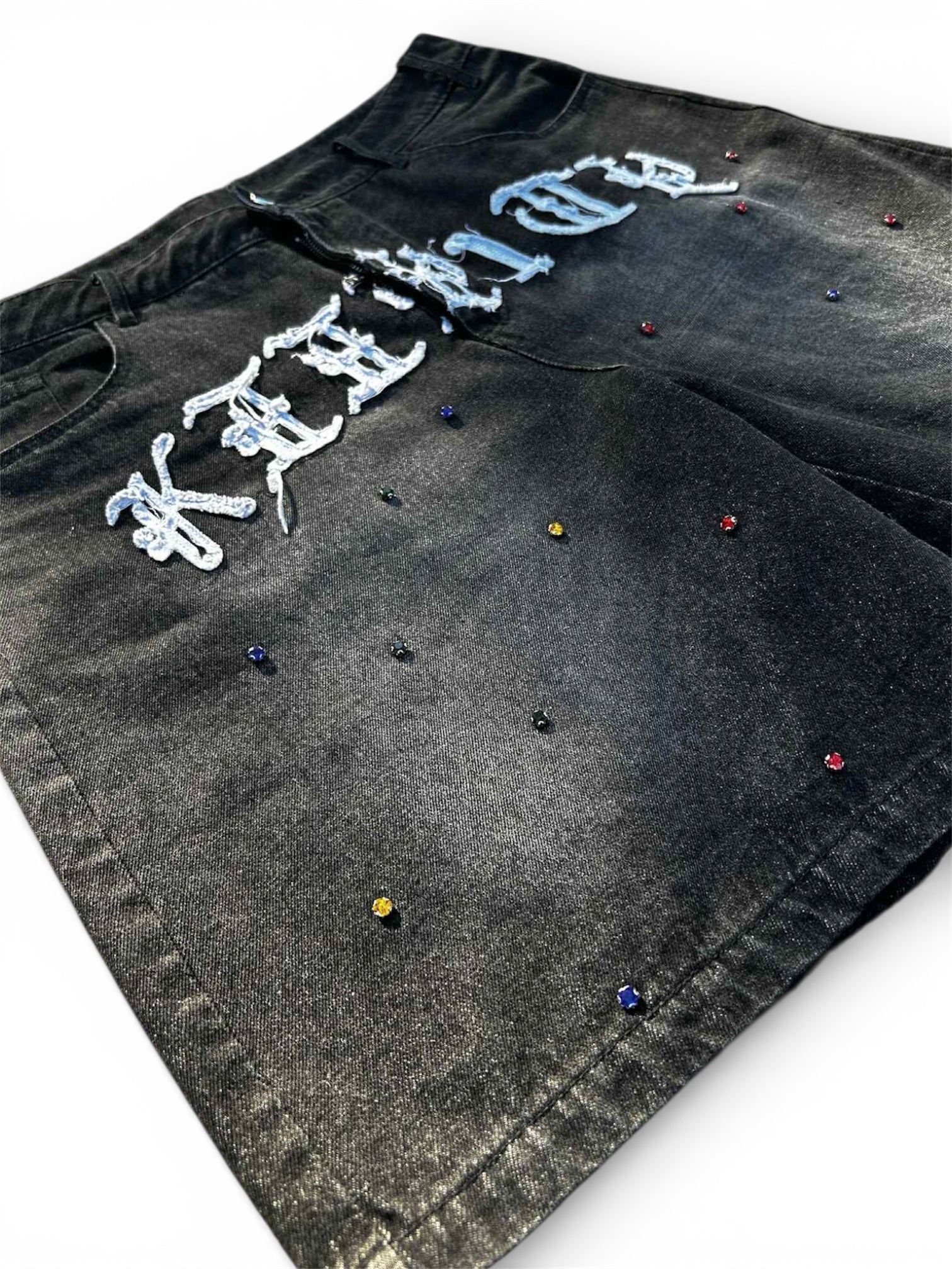 KEEPITP " Black  Denim Jorts "