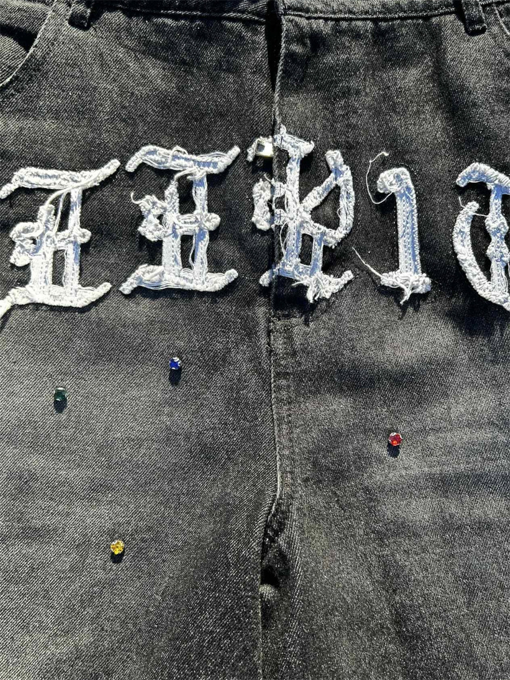 KEEPITP " Black  Denim Jorts "